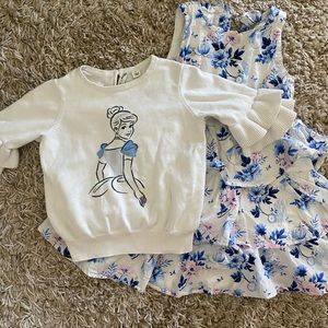 Janie and Jack Disney Cinderella Dress & Sweater